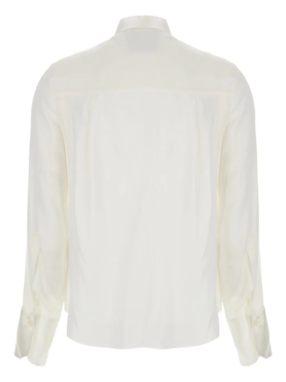 Semicouture Emilie blouse met klassieke kraag en knoop - Beige