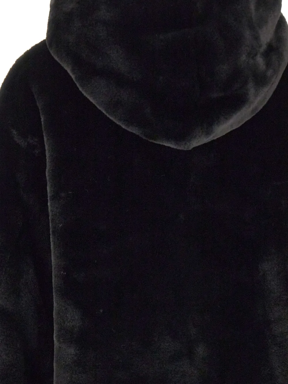 Tatras Yumola Black Jacket With Drawstring Hood And Logo Patch On The Sleeve In Ecofur Woman In Black