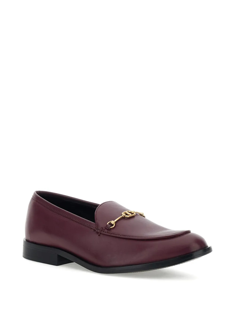 TWINSET Loafers met logoplakkaat en amandelvormige neus - Rood