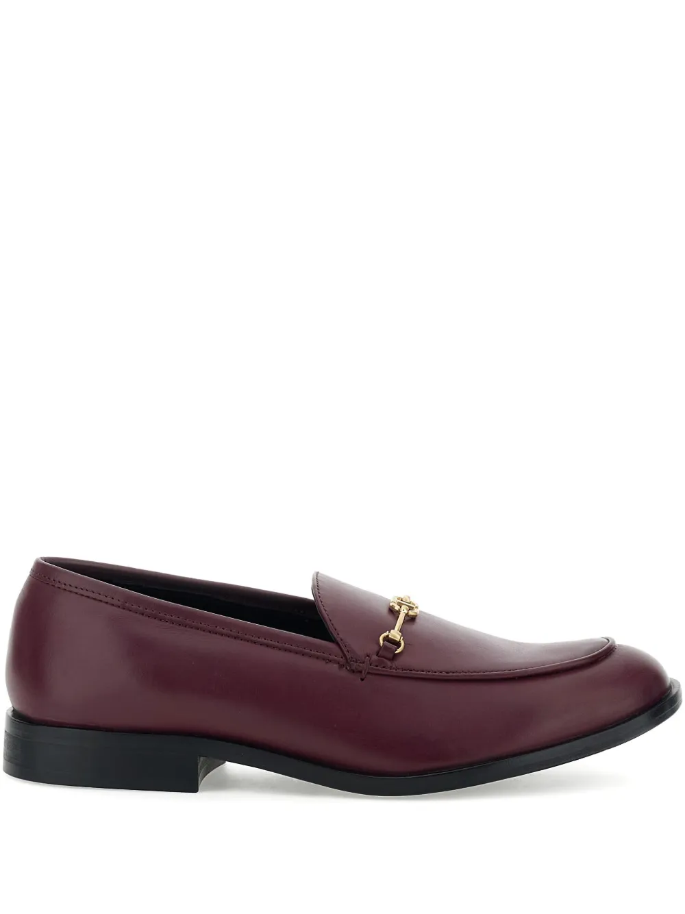 TWINSET Loafers met logoplakkaat en amandelvormige neus Rood