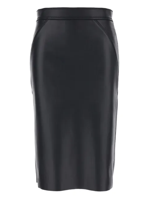 Merci raised stitching zip skirt