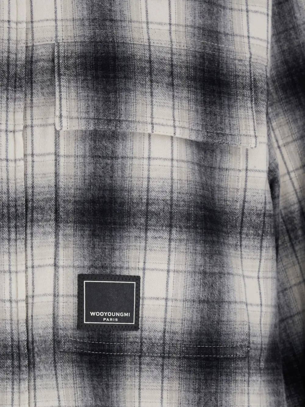 Wooyoungmi Overhemd met logopatch Zwart