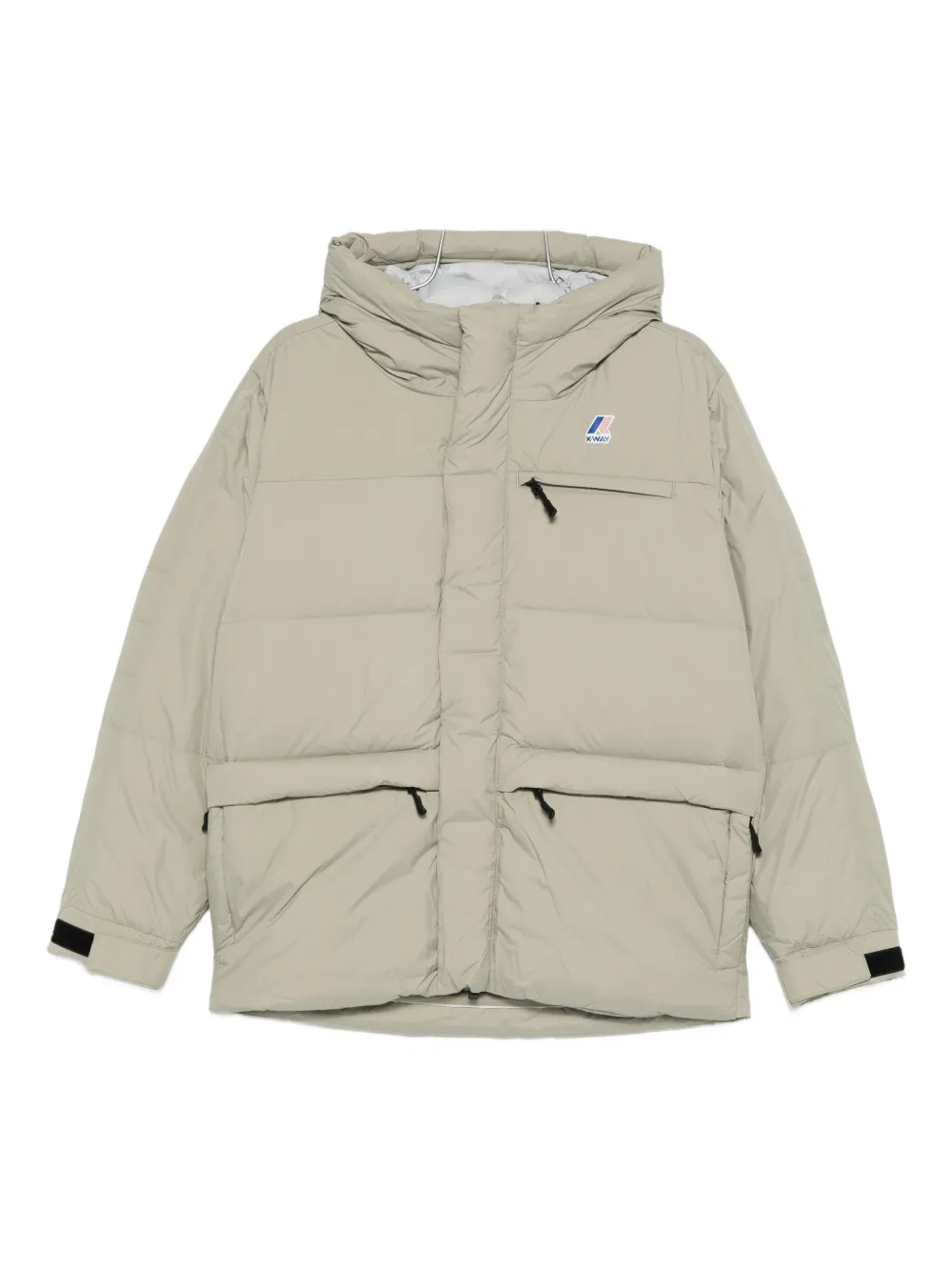 K-way Hooded Pocket Jacket In Neutral