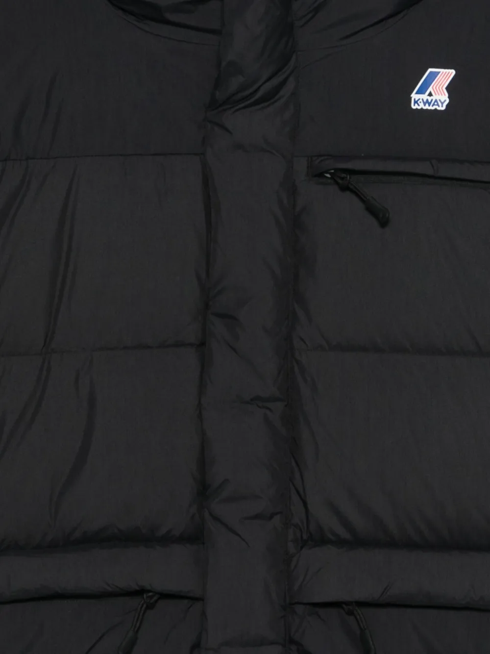 K-way Hooded Padded Jacket In Black