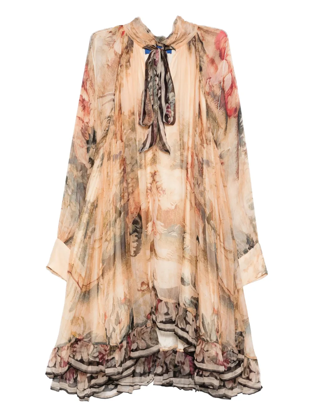 Mes Demoiselles floral-pattern ruffled dress - Toni neutri