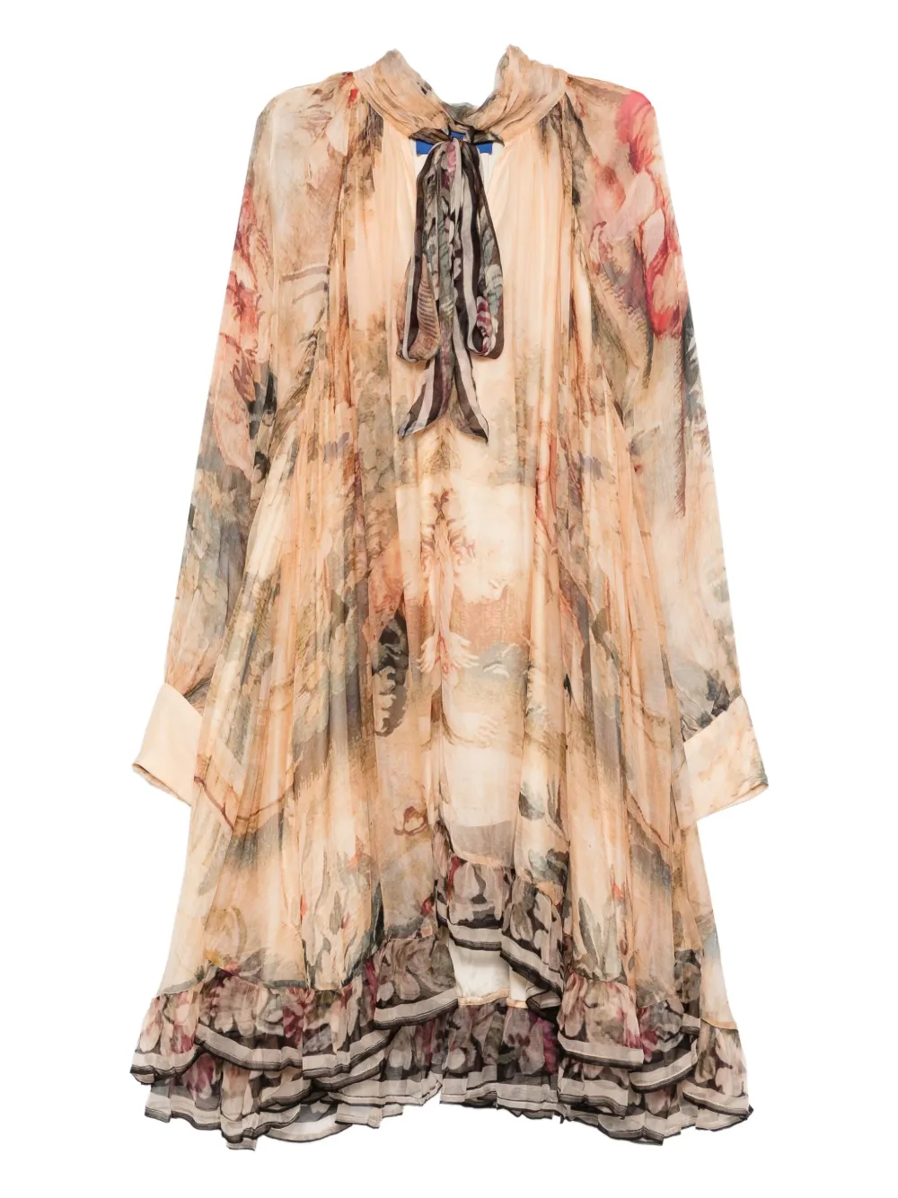 Mes Demoiselles floral-pattern ruffled dress - Toni neutri