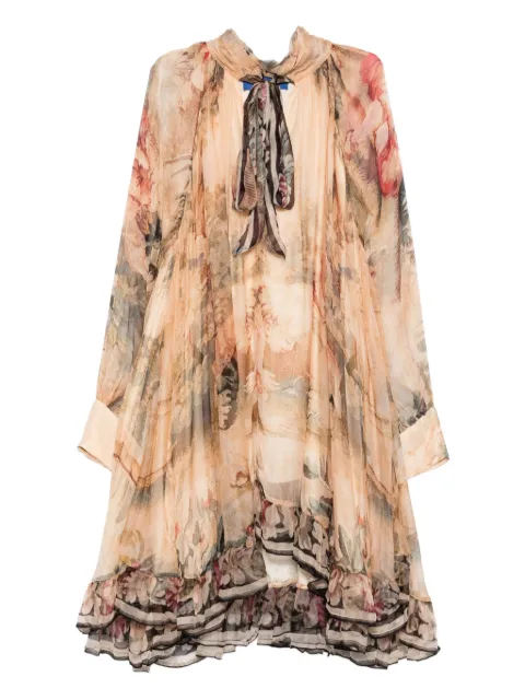 Mes Demoiselles vestido con motivo floral y volantes