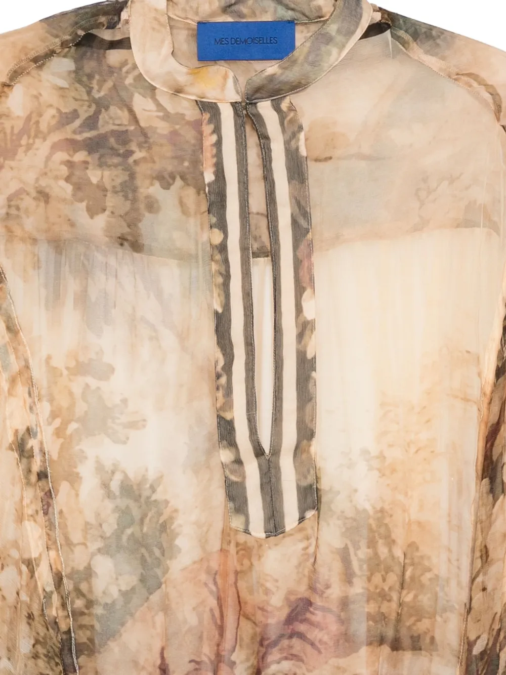 Mes Demoiselles Top met print Beige