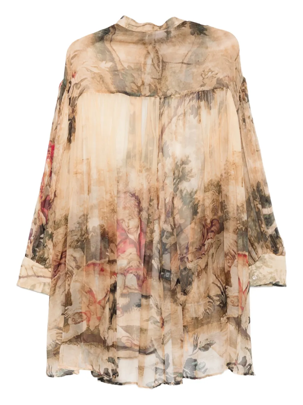 Mes Demoiselles printed top - Beige