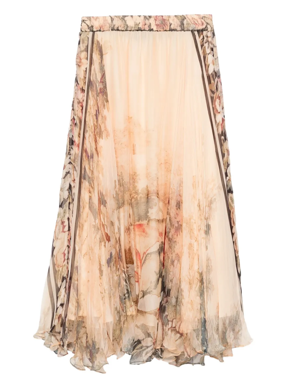 Mes Demoiselles Averly floral-print midi skirt - Beige