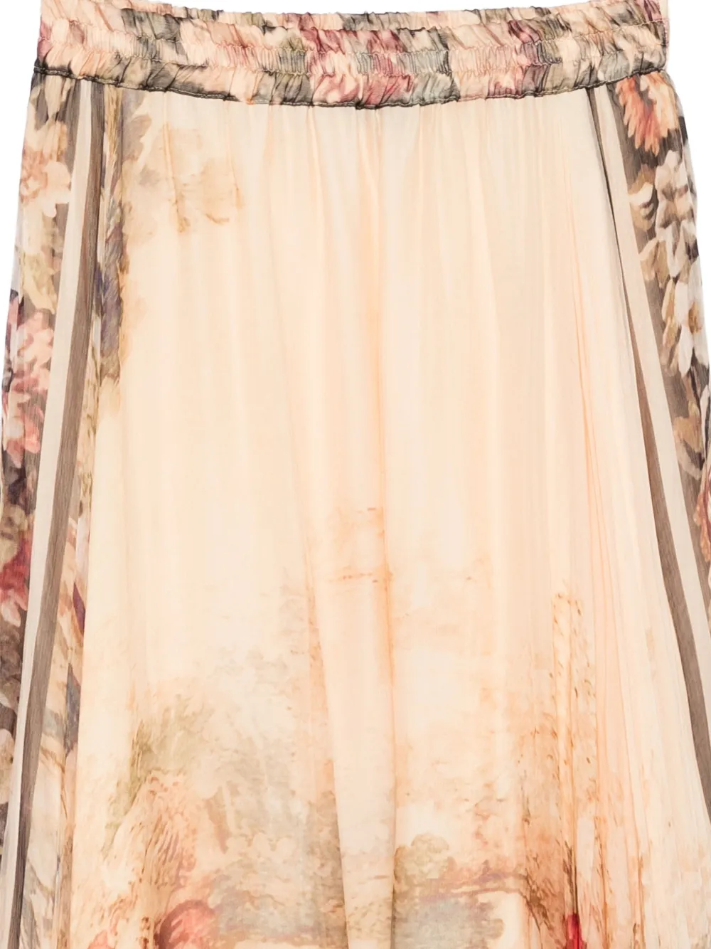 Mes Demoiselles Averly midi-rok met bloemenprint Beige