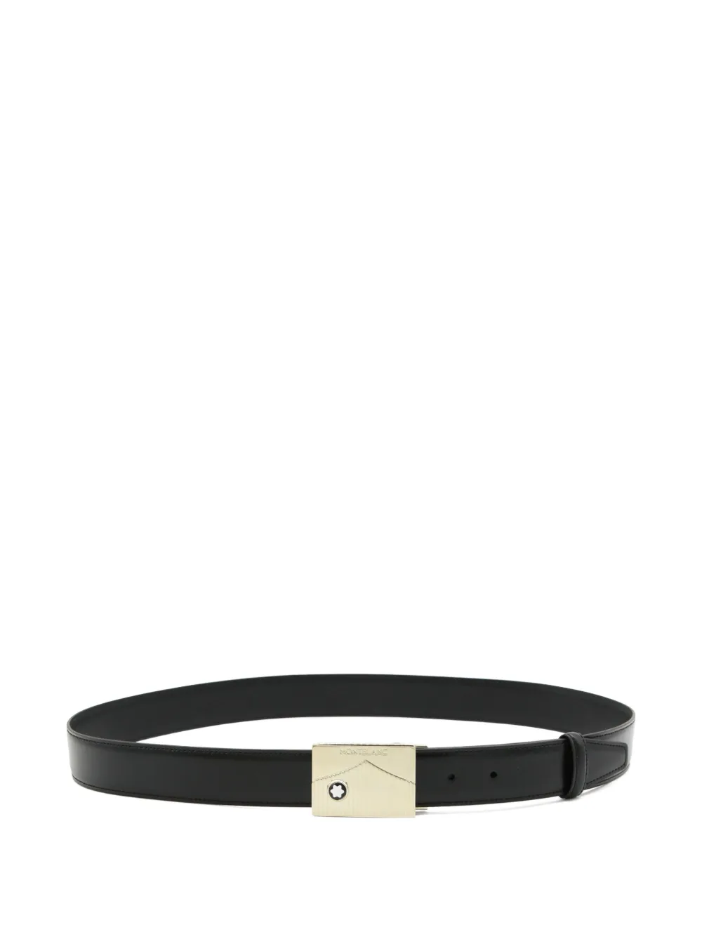 Montblanc Logo-buckle Belt In Black