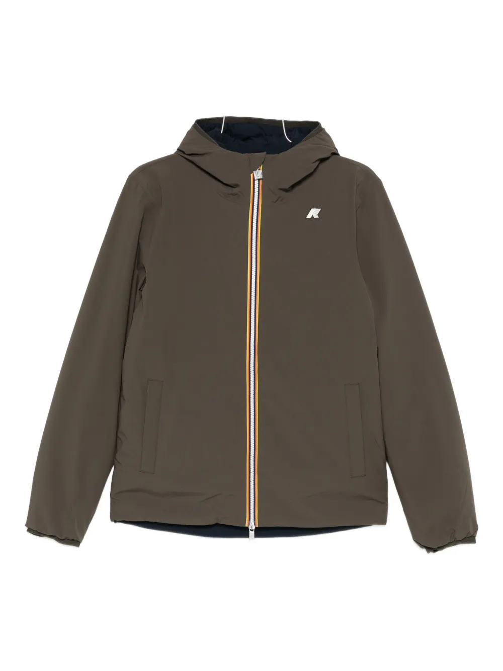 K-way Hooded Zip Jacket In Green