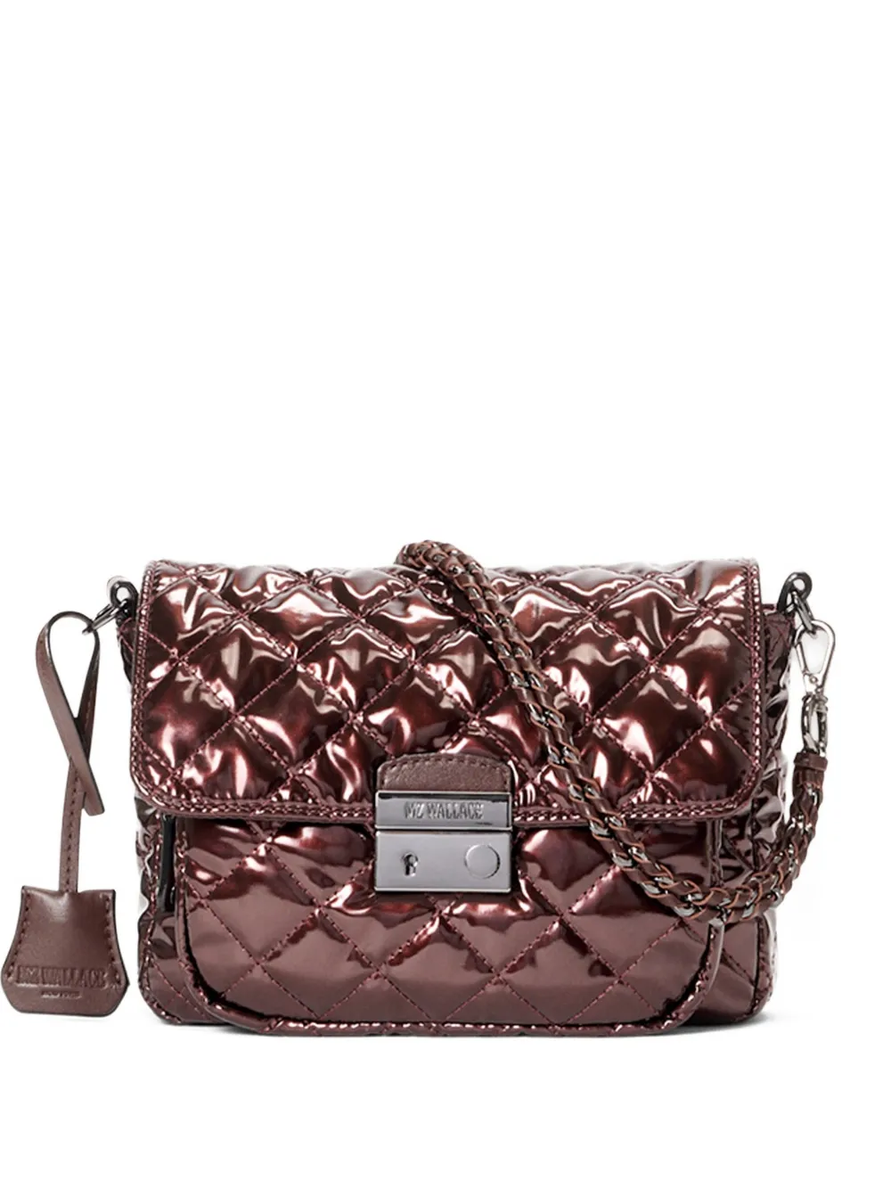 Mz Wallace Small Crosby Lock Cross Body Bag In Red
