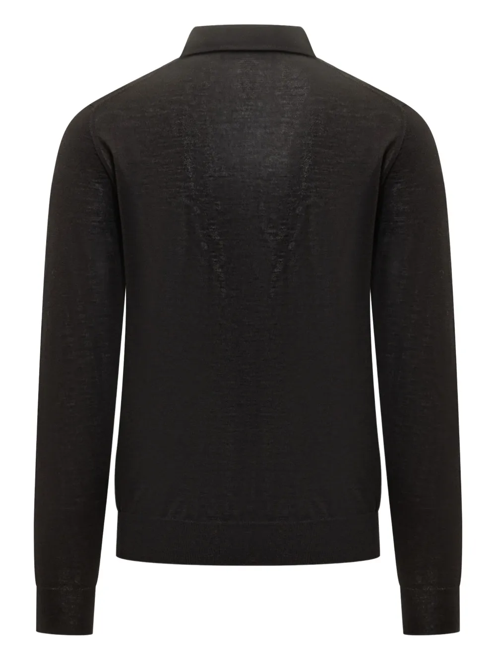 Filippo De Laurentiis Poloshirt met lange mouwen - Zwart