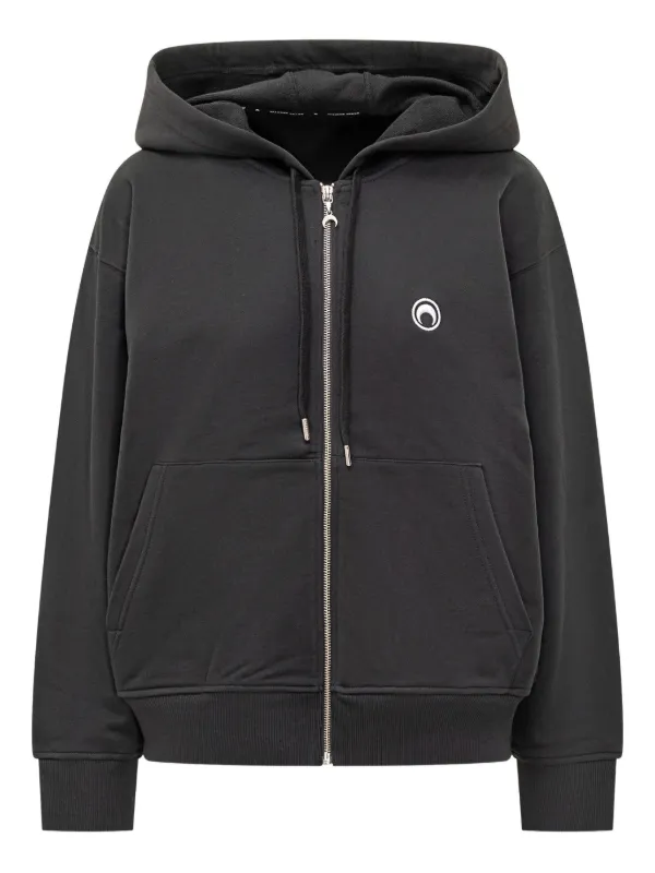 Marine Serre マリーンセル　Moon パーカー　ブラック　S Marine Serre Moon パーカー | ブラック | FARFETCH JP
