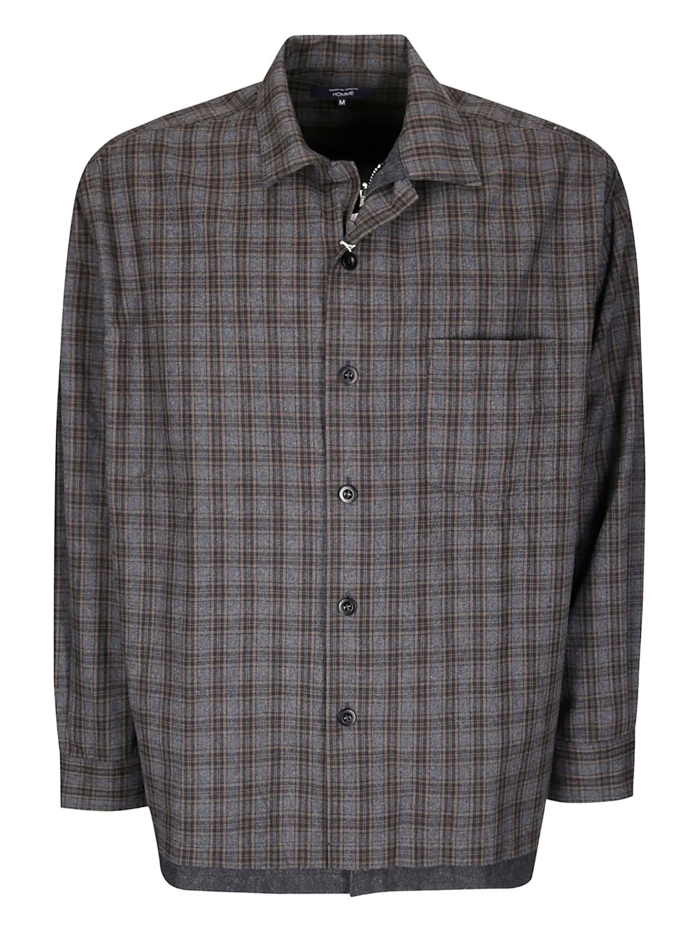 Comme des Garçons Homme Geruit overhemd Grijs