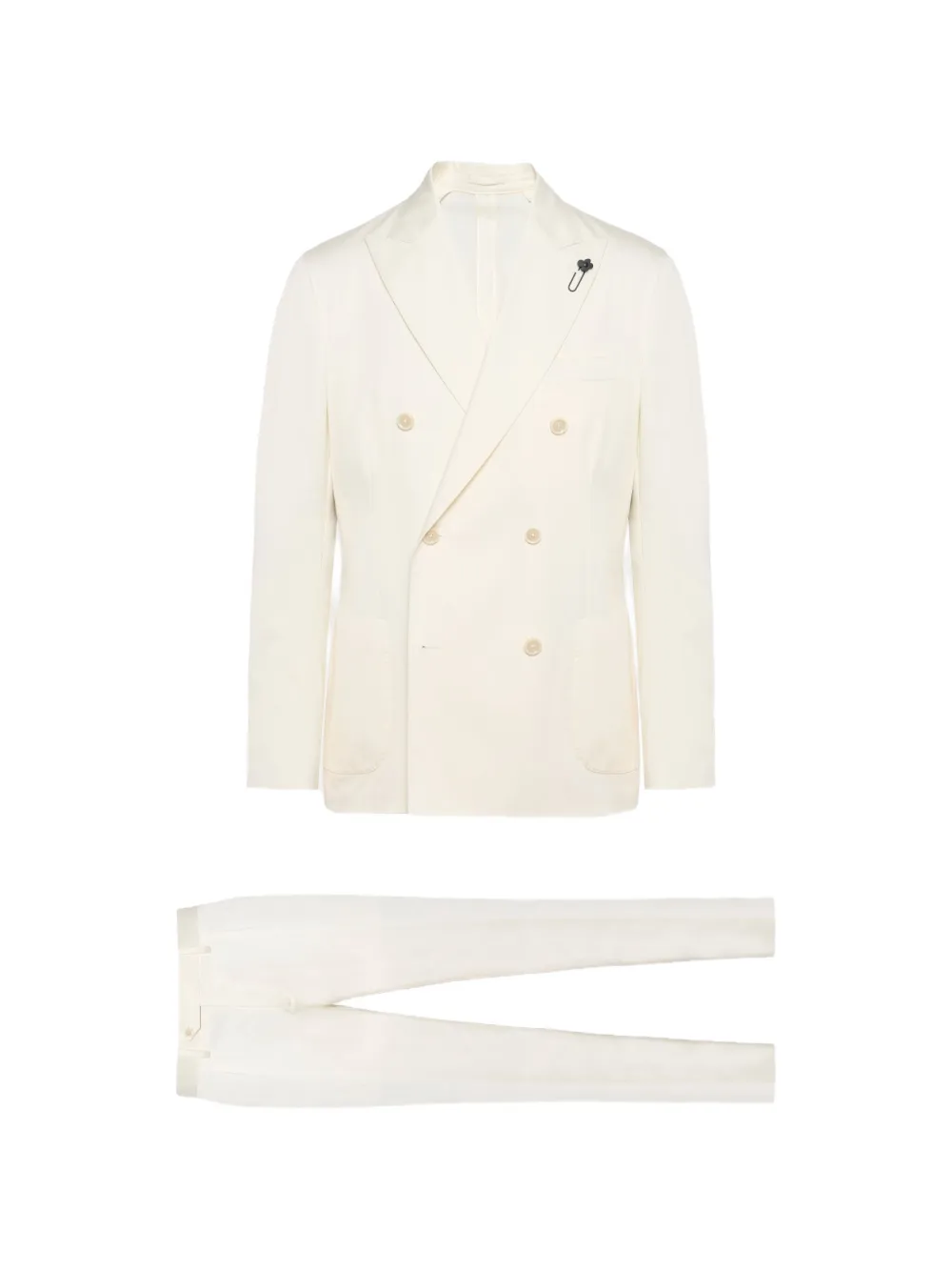  Lardini Double-breasted Suit - Neutrals 