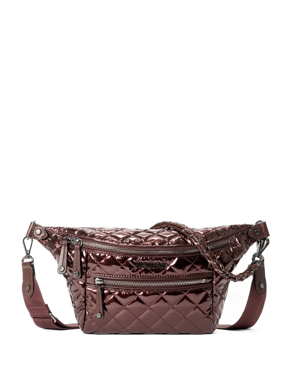 Mz Wallace small Crosby quilted belt bag | Red | Image 1
