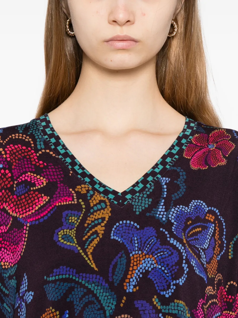 Johnny Was Janie T-shirt Paars