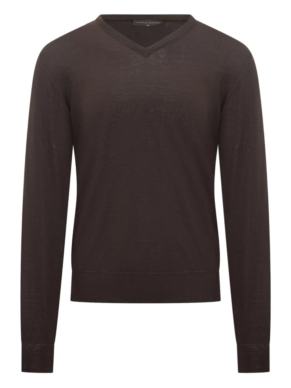 Filippo De Laurentiis V-neck wool sweater | Brown | Image 1