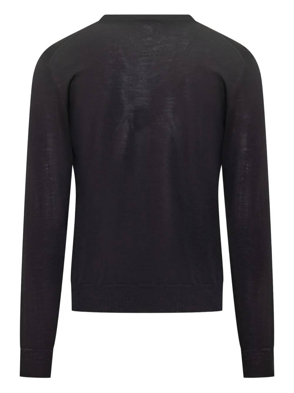 Filippo De Laurentiis Wool V-neck Sweater Black In Blue