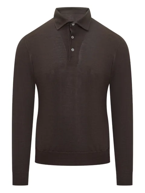 Filippo De Laurentiis Polo a maniche lunghe con bottoni