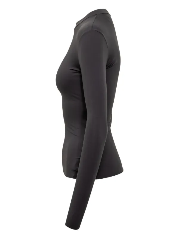 Marine Serre moon-logo long-sleeve T-shirt | Black | FARFETCH TR