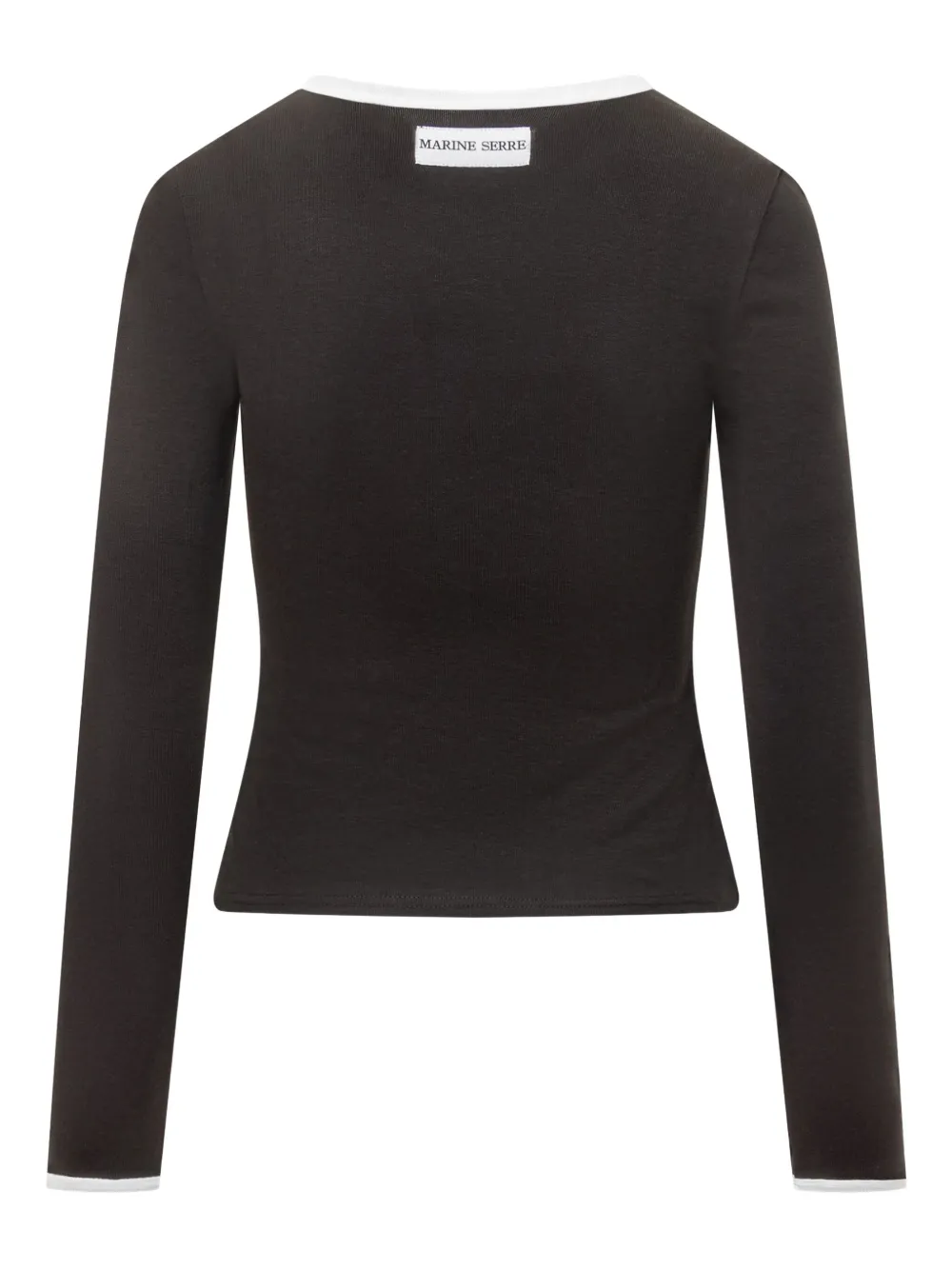 Marine Serre T-shirt met logo en lange mouwen Zwart
