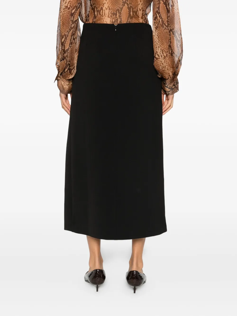 Nina 14.7 Slit Skirt In Animal Print