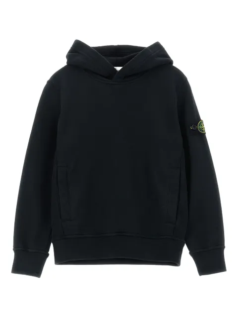 Stone Island Junior logo-badge hoodie