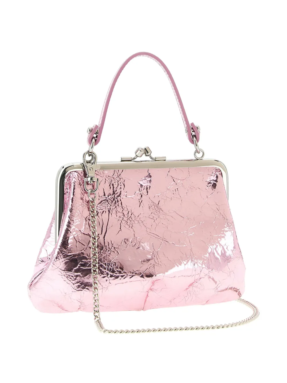 Vivienne Westwood Granny Frame metallic-effect tote bag - Roze