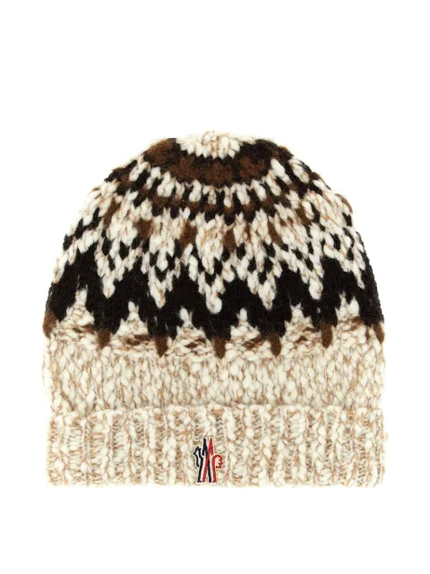 Moncler Grenoble geometric-jacquard beanie hat