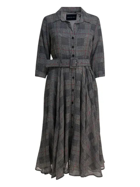 Samantha Sung Abito midi a quadri con cintura