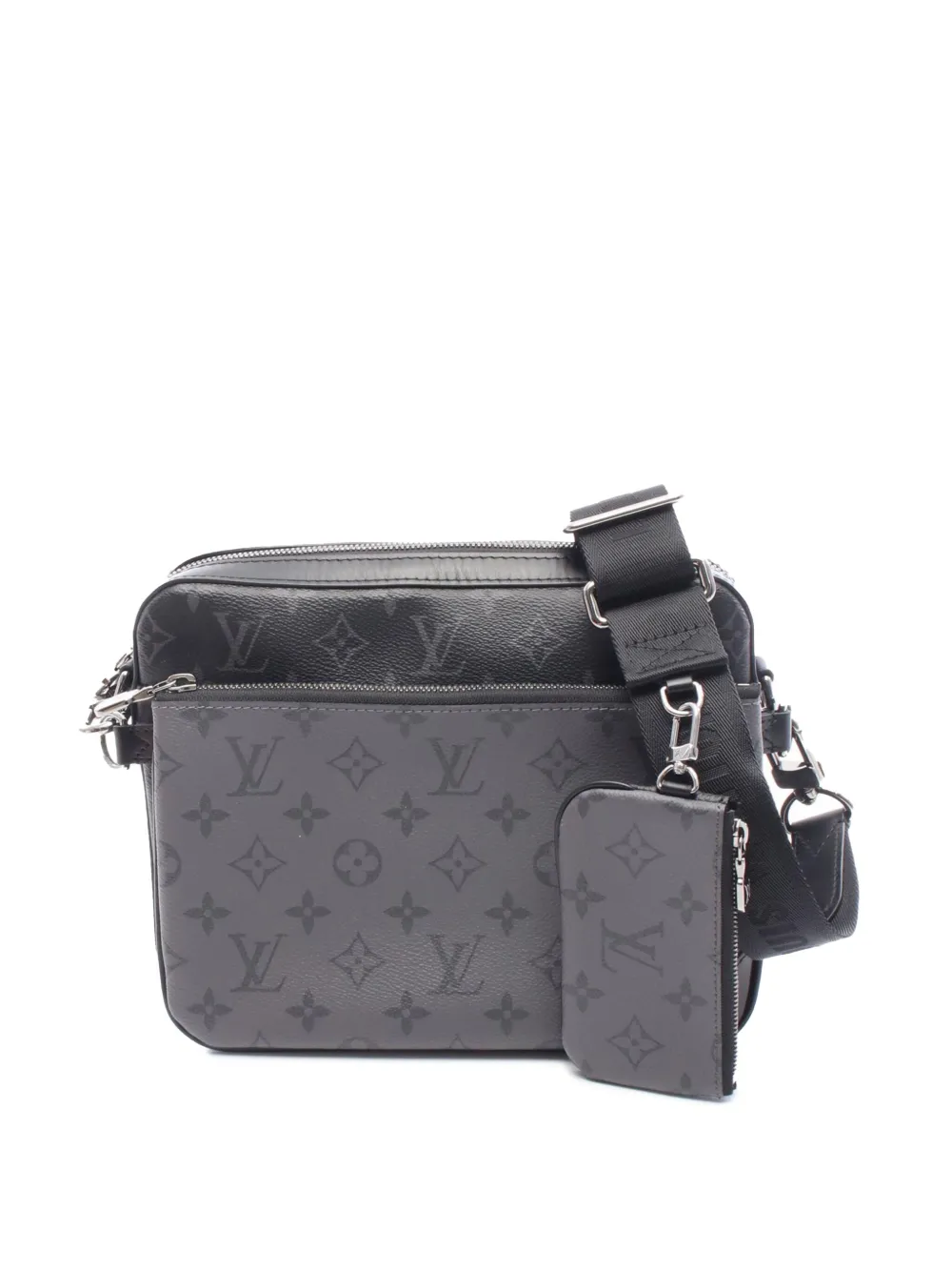 Louis Vuitton Pre-Owned Monogram Eclipse Trio Messenger axelremsväska från 2021-2025 | svart | Image 1
