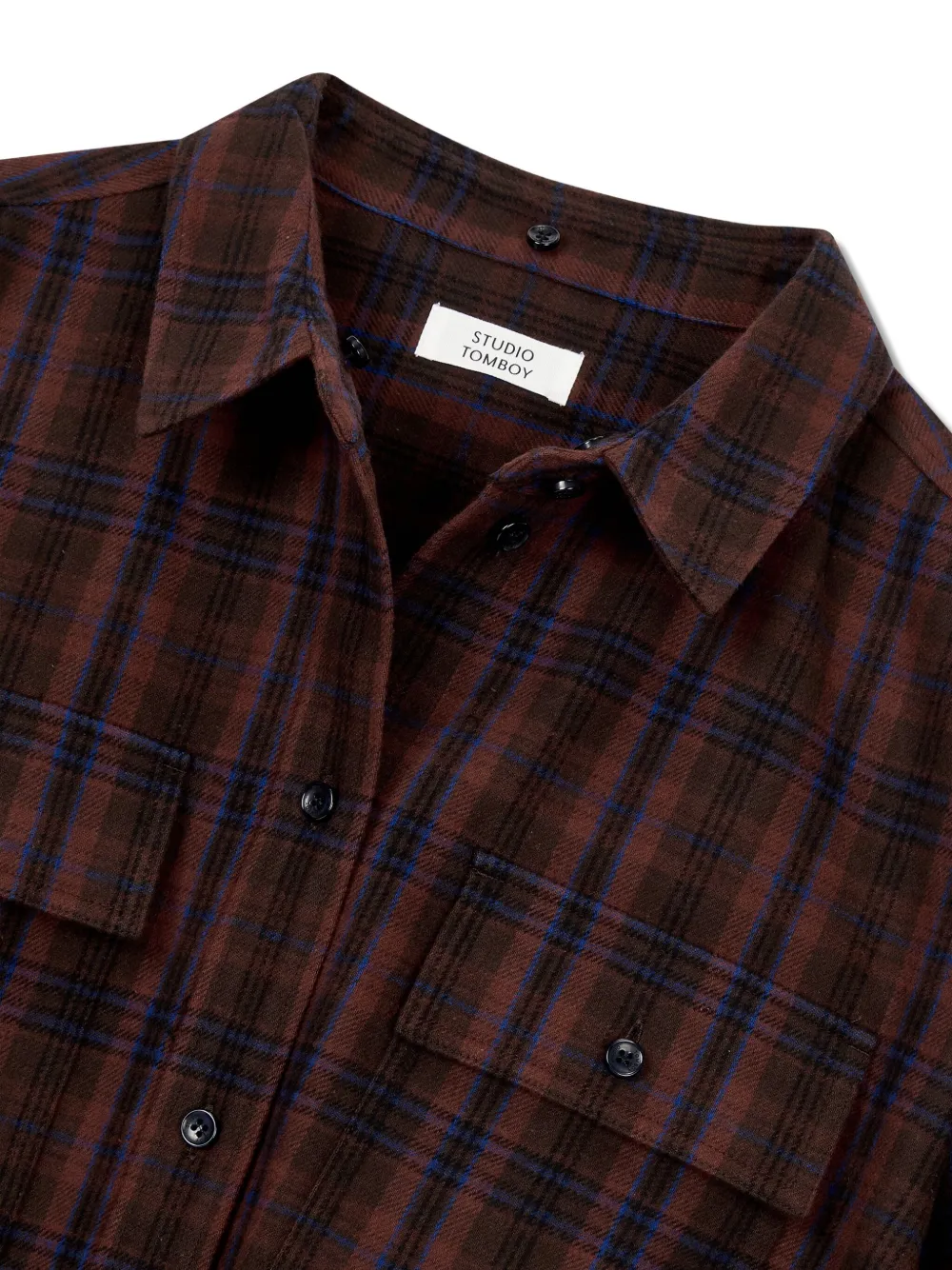 STUDIO TOMBOY Blouse met afneembare capuchon Bruin