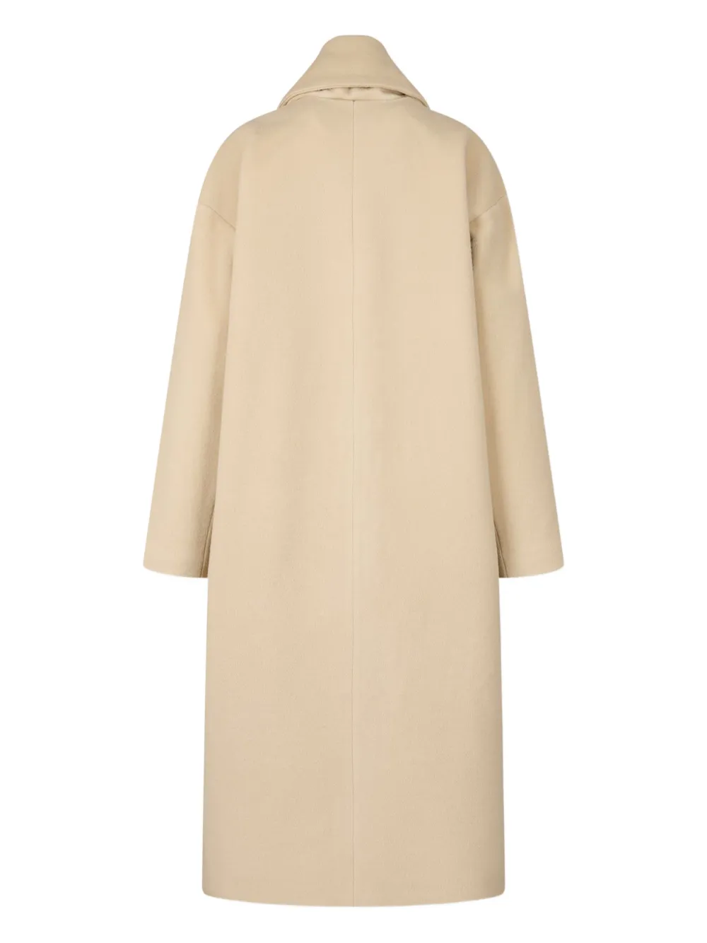 Studio Tomboy Detachable-scarf Coat In Neutral