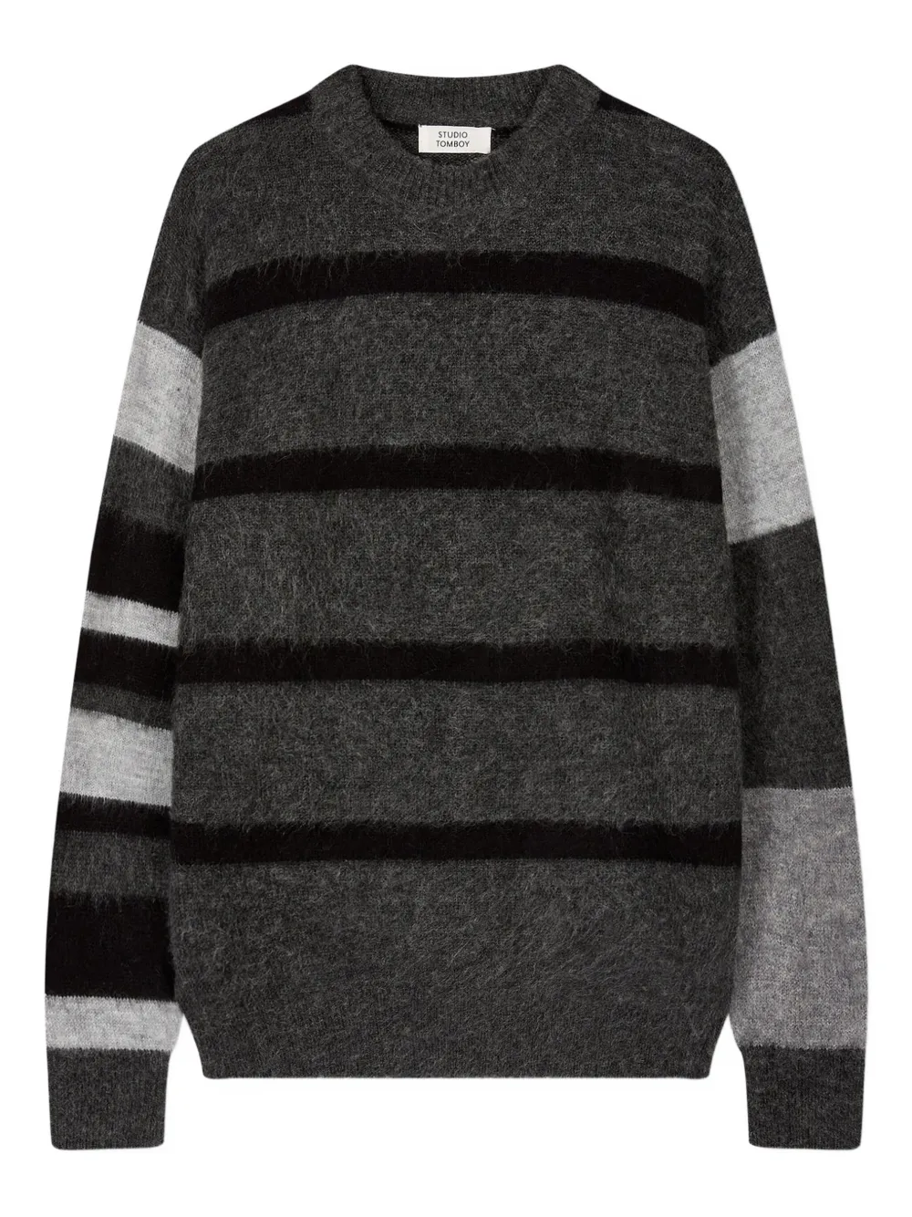 Studio Tomboy Stripe-pattern Sweater In Black
