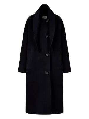 Yohji Yamamoto cut-out Collar Maxi Coat | Blue | FARFETCH RO