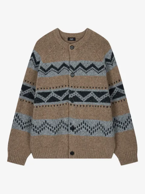 TOMBOY fair isle round-neck cardigan