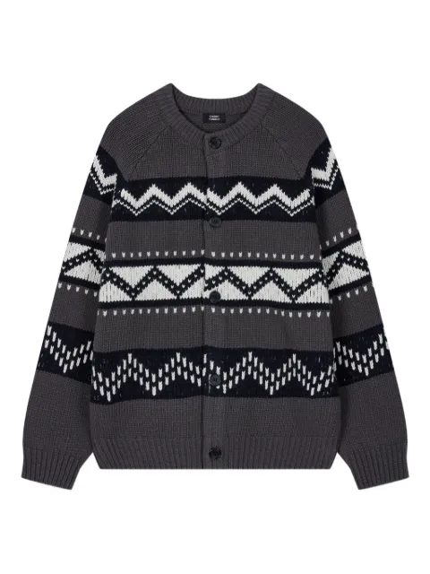 TOMBOY fair isle round-neck cardigan