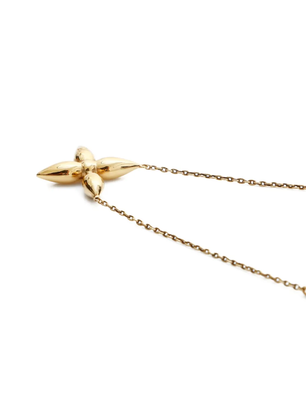 Pre-owned Louis Vuitton 2023 Monogram Flower Colier Louisette Necklace In Gold