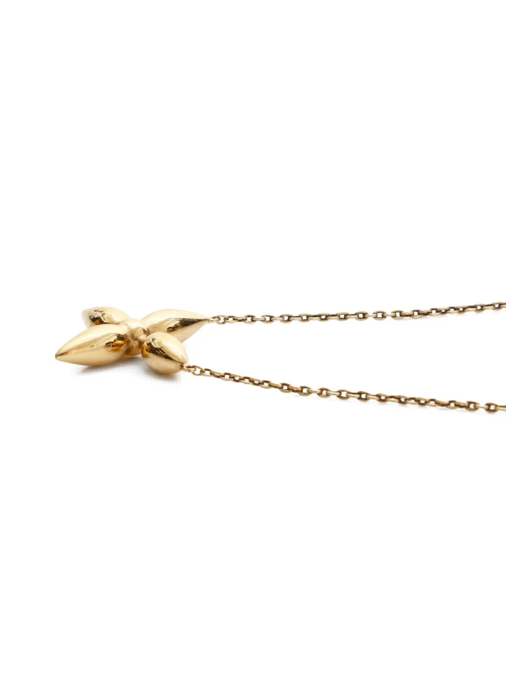 Pre-owned Louis Vuitton 2023 Monogram Flower Colier Louisette Necklace In Gold
