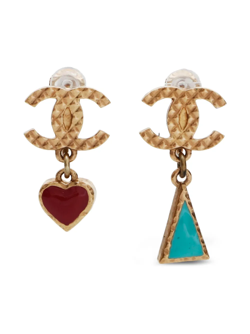 CHANEL Pre-Owned ココマーク シグネチャー イヤリング - ゴールドトーン