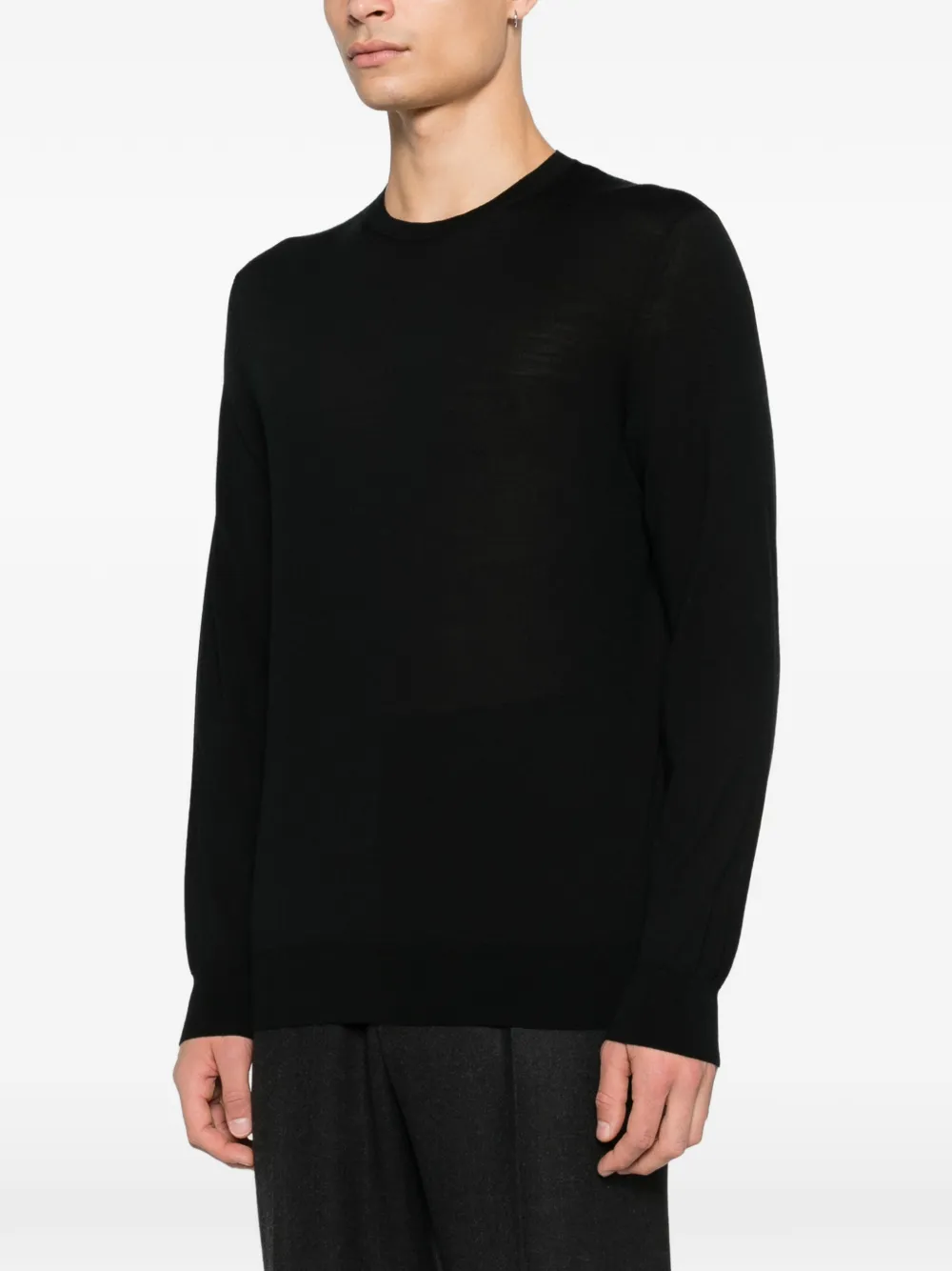  Zegna Wool Sweater - Black 