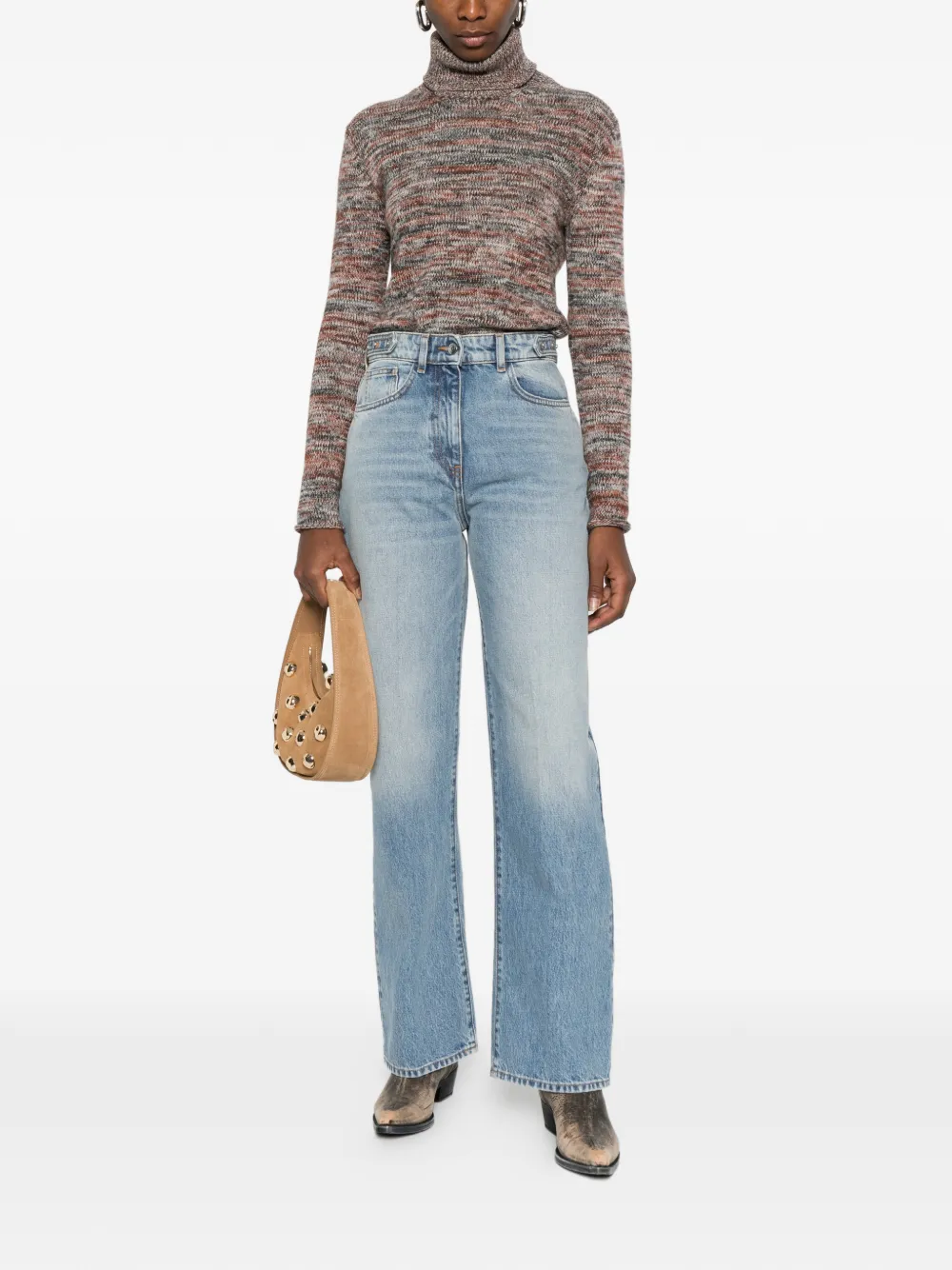 IRO whiskering-effect jeans - Blauw