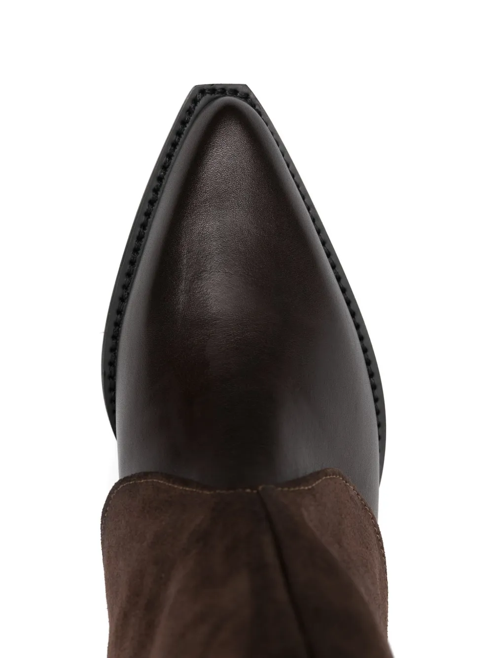 Bibi Lou 50 mm laarzen met puntige neus en borduurwerk Bruin