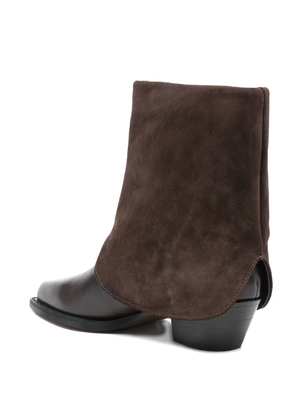 Bibi Lou 50 mm laarzen met puntige neus en borduurwerk Bruin