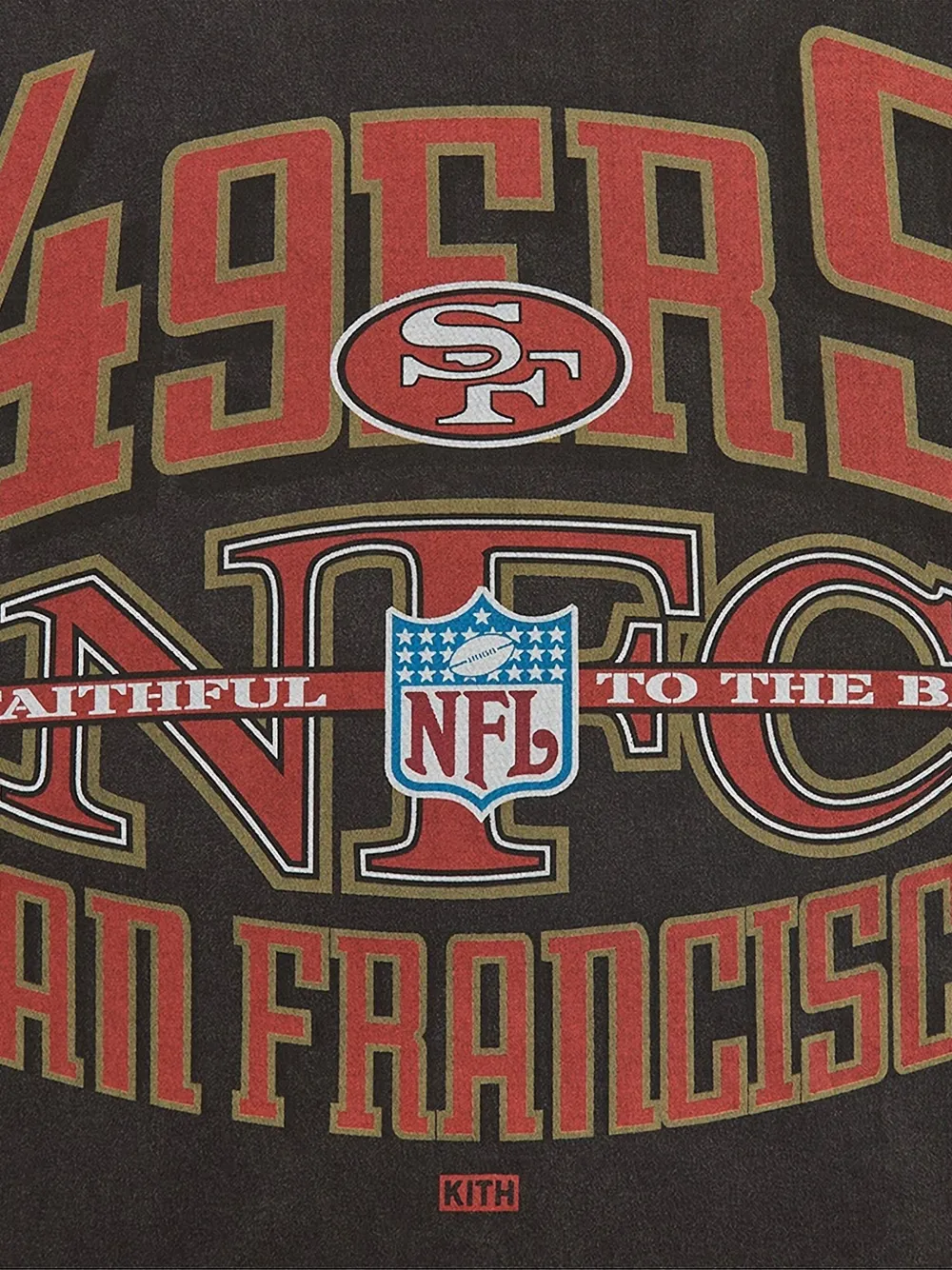 KITH NFL San Francisco 49ers Jones cotton T-shirt - Zwart