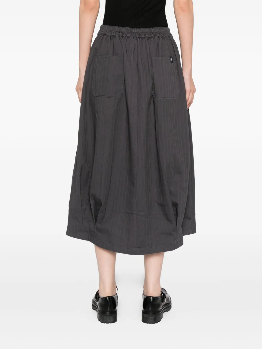 Sport B. By Agnès B. Pleated Cotton Skirt In Gray